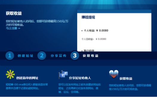 短链接生成推广，也能实现被动收益